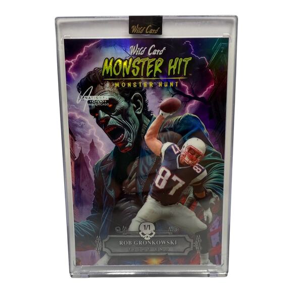 Rob Gronkowski 1/1 2025 Wild Card Haunted Hits Monster Hit National Exclusive - Picture 1 of 2